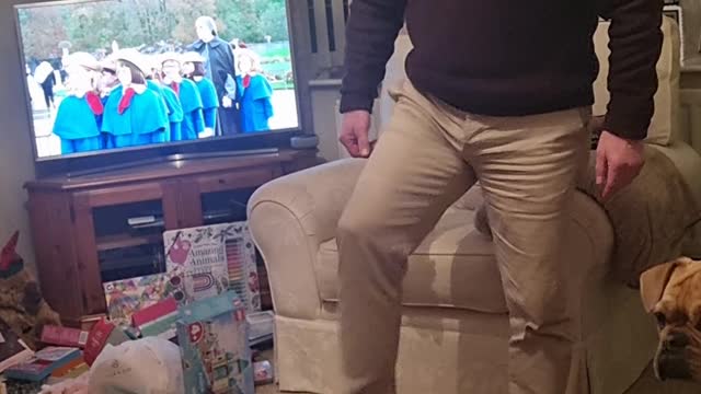 Grandpa Tries Out Hoverboard