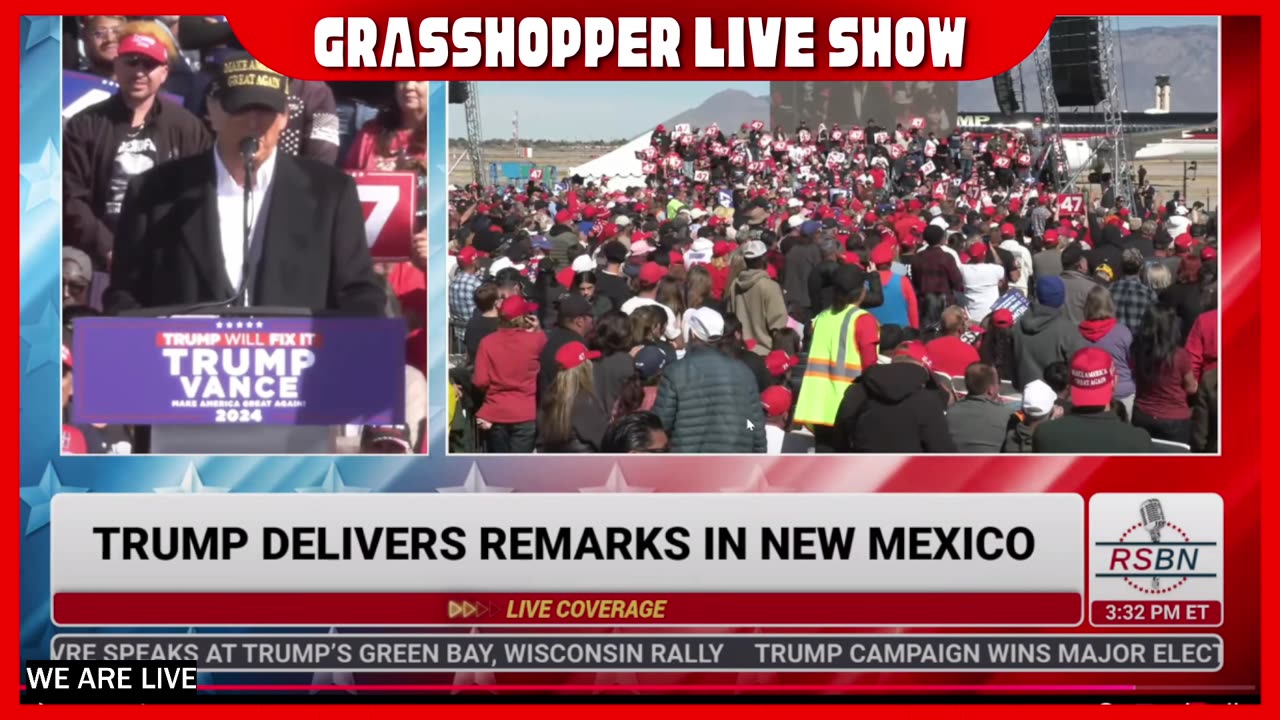 Grasshopper Live Decode Show - President Trump Rallies October 31st 2024