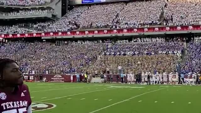 The Crowd For Texas A&M’s Red, White And Blue Game Was An Incredible Tribute To America