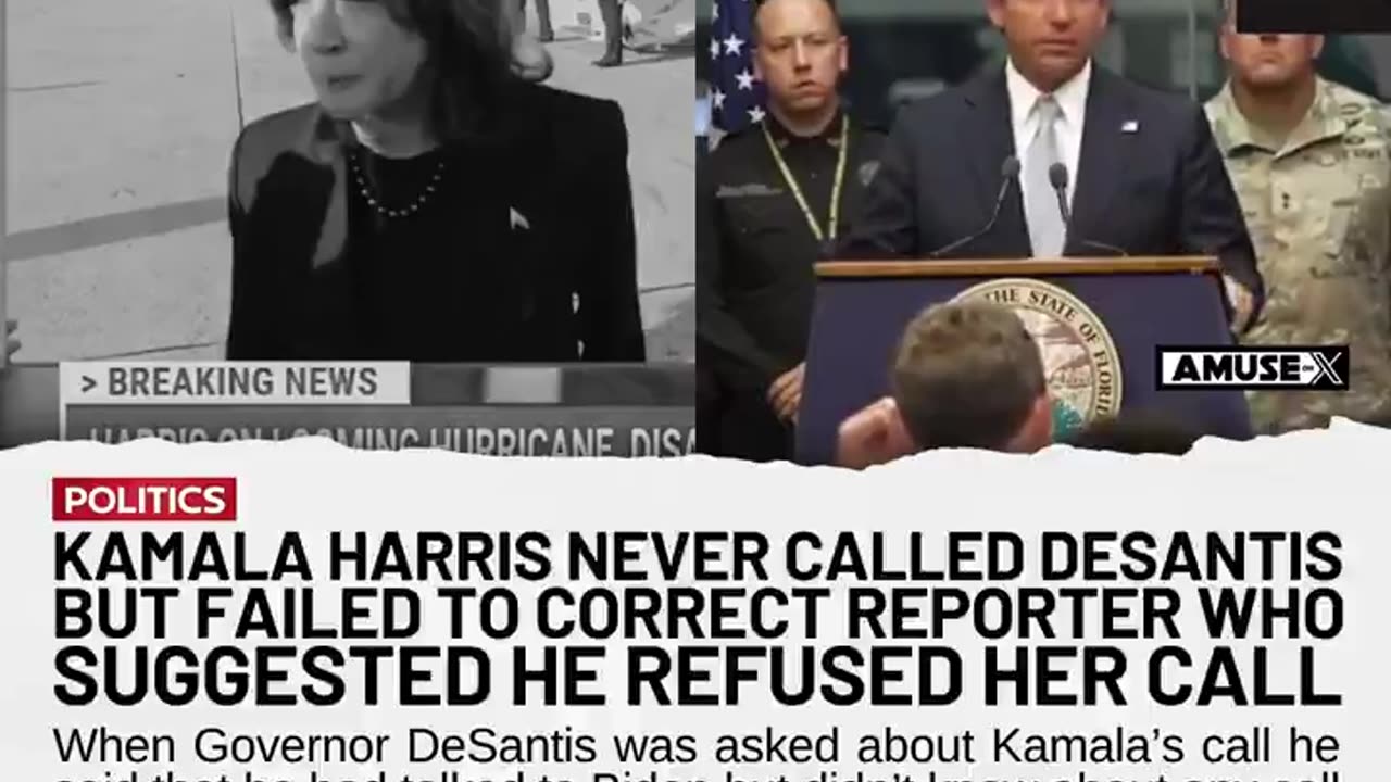 🚨FAKE NEWS: The media created a story that Gov. DeSantis refused to take a call from Kamala Harris