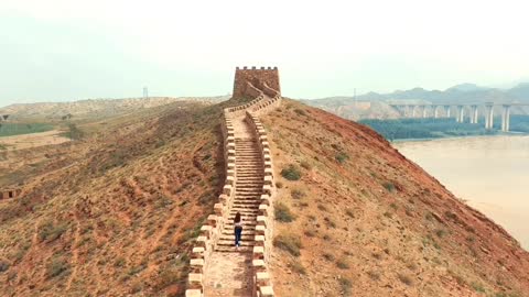 Chinese wall from a bird's eye view