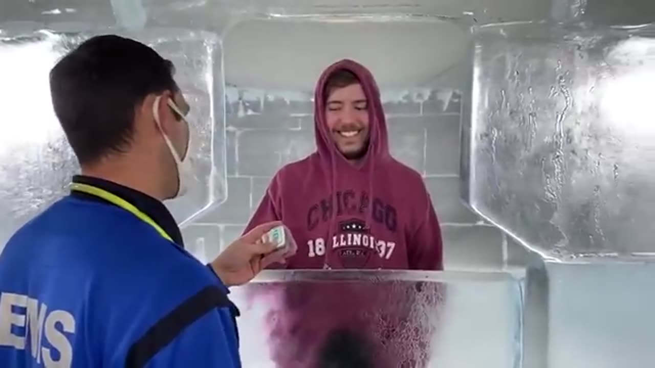 MrBeast 24 Hours Survive in Ice Challenge!