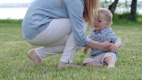 Baby first steps very cute