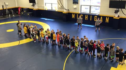 Michigan Wrestler Adam Coon vs 50 Kids in Tug of War