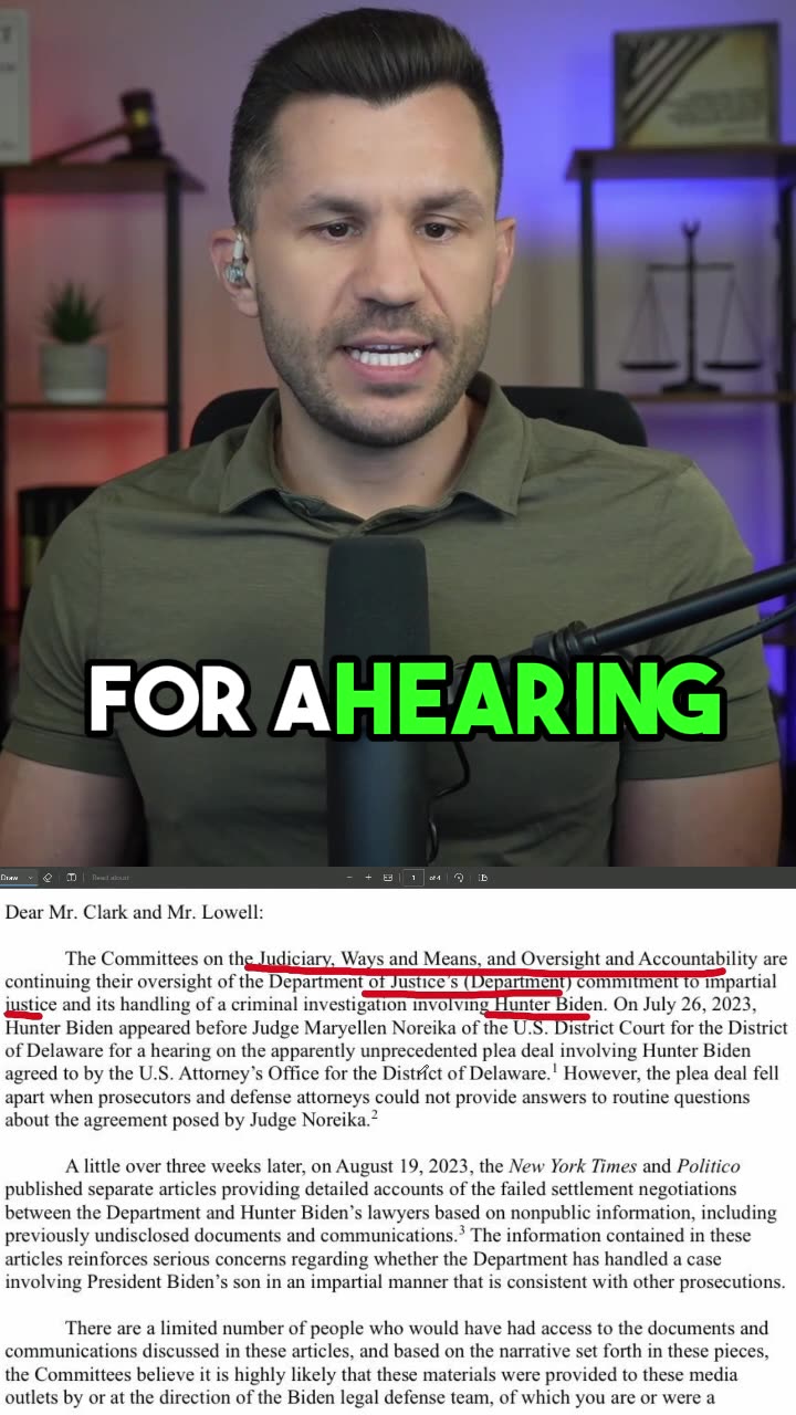 Hunters Hidden Plea Deal Exposed? Congress Fires Back!