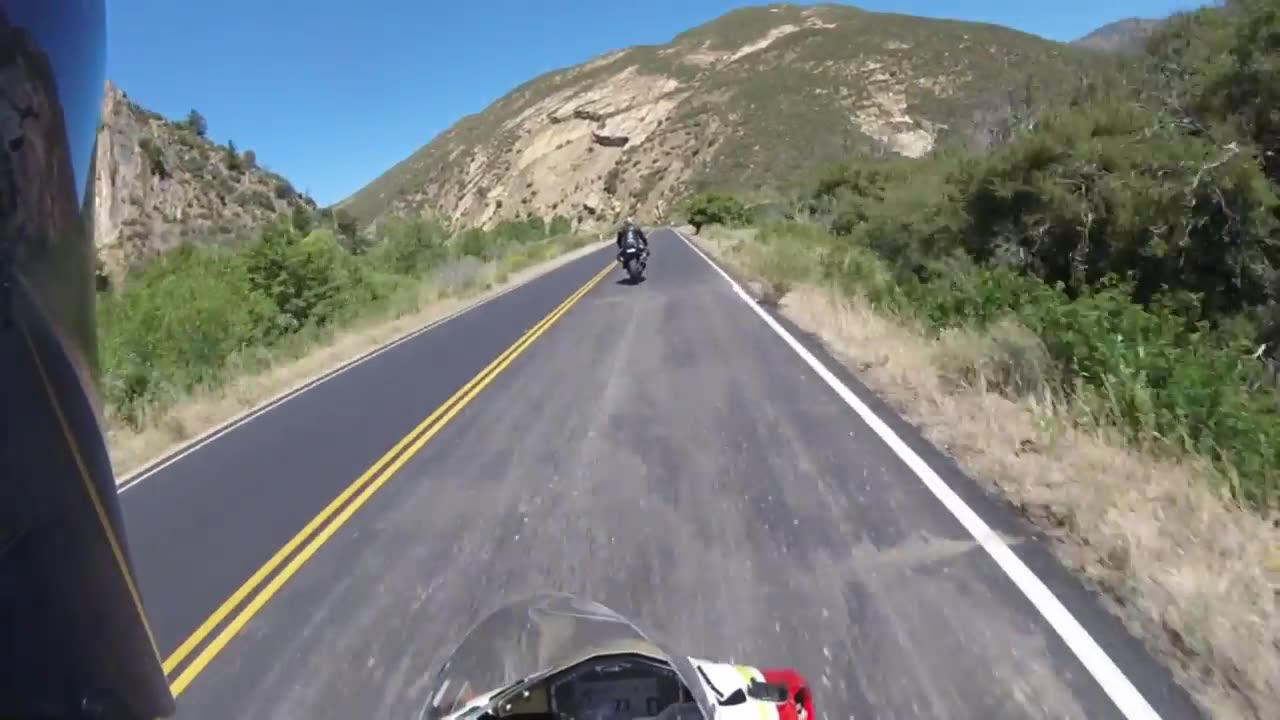 Ojai canyon 6/4/2016 helmet cam part2 Ducati Panigale 1199 tri-color