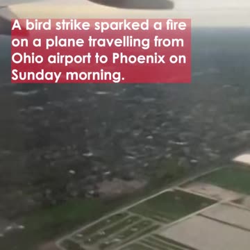Watch the Moment a Plane's Engine Sparks FIRE Over Ohio