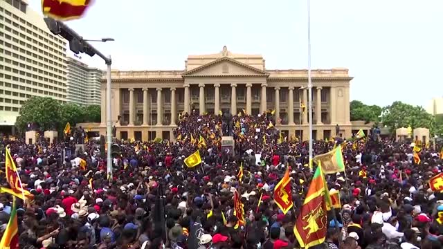 Protesters storm president's residence in Sri Lanka