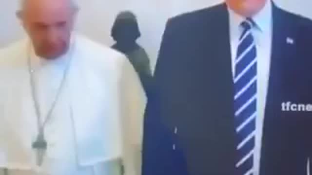 President Trump tried to hold the Popes Hand LOL