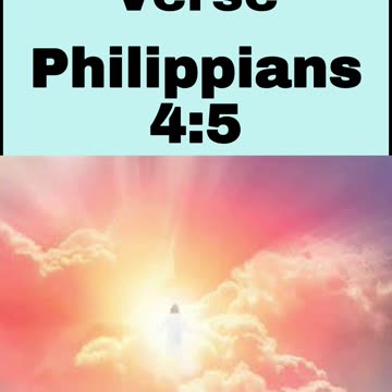 Daily Bible Verse - Philippians 4:5