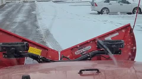 1952# Jeep Wrangler plowing snow