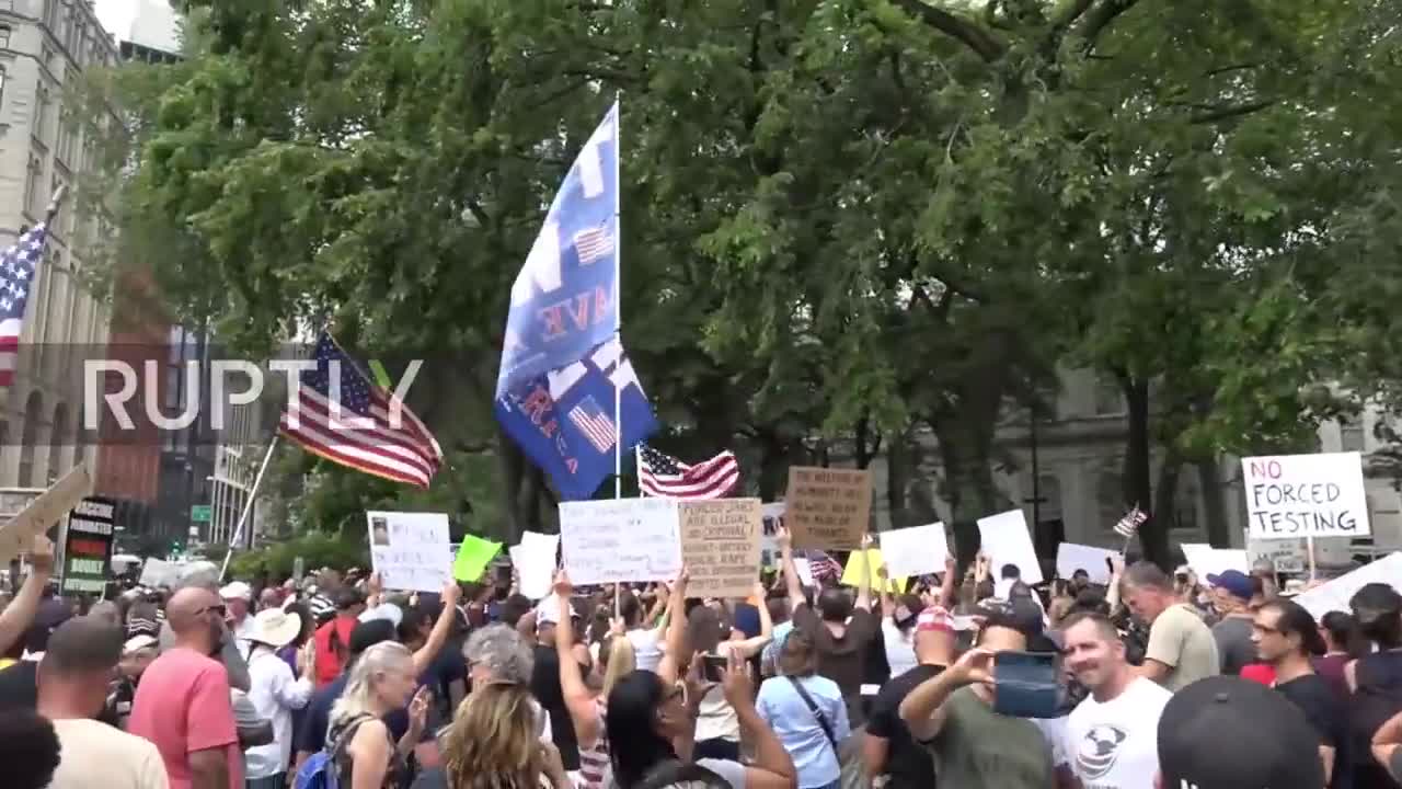 USA Protesters rally against vaccine mandate in NYC