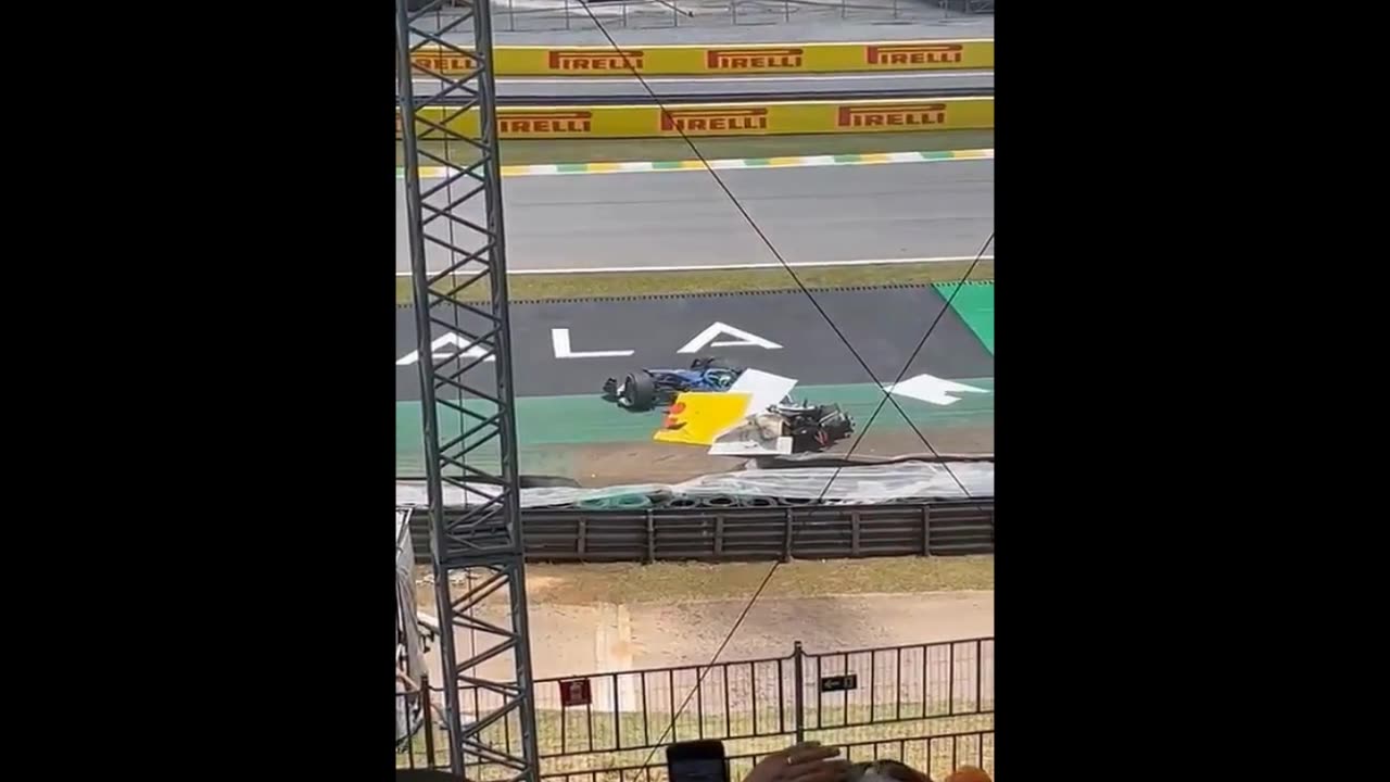 Formula One Car Crash Grandstand View