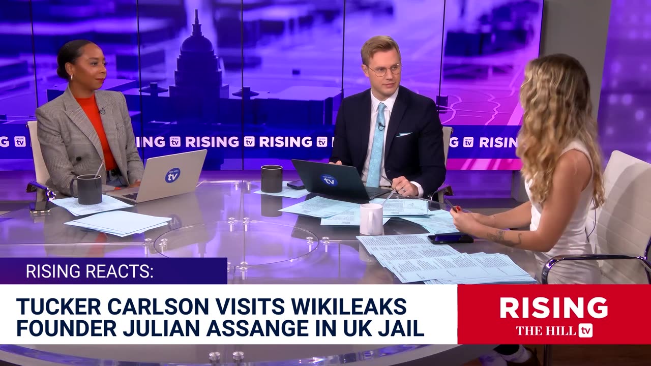 Tucker Carlson Visits Julian Assange In Uk Jail: Rising TEAM Reaction