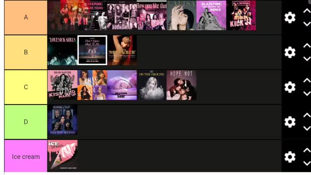 BLACKPINK songs tier list