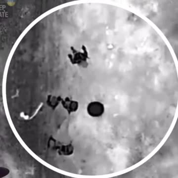 Combat Footage of precision grenade drop on Russian soldiers in Ukraine