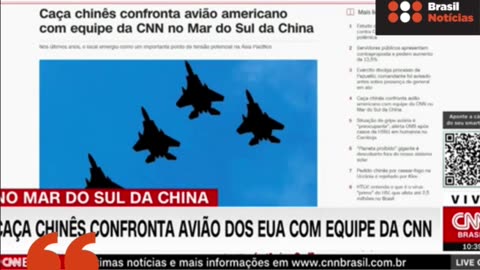 Caça dos EUA tenta sobrevoar área militar chinesa com equipe da CNN a bordo e quase é abatido