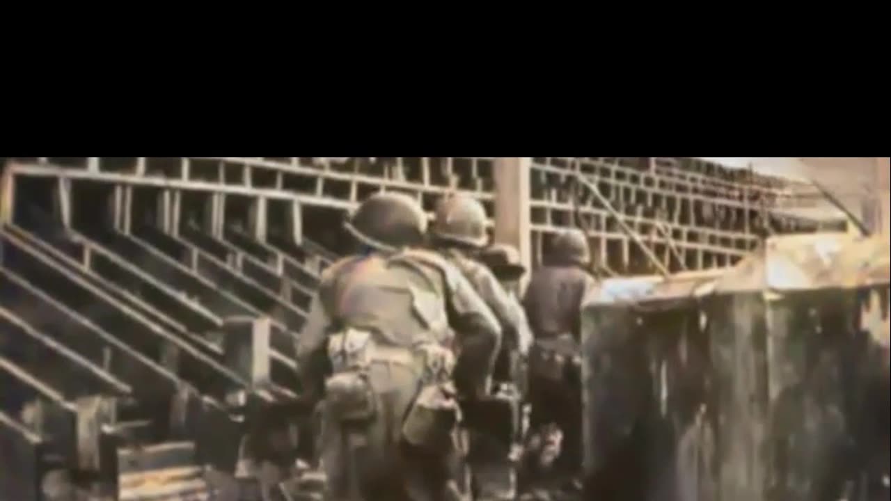 US troops uncover hidden threat at Manila baseball stadium #WW2 #Colourized footage⚾ 🇺🇸 🎥