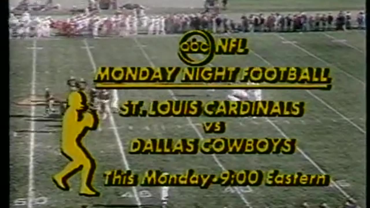 November 12, 1977 - Jim Lampley Promotes Monday Night Football During Monon Bell Telecast