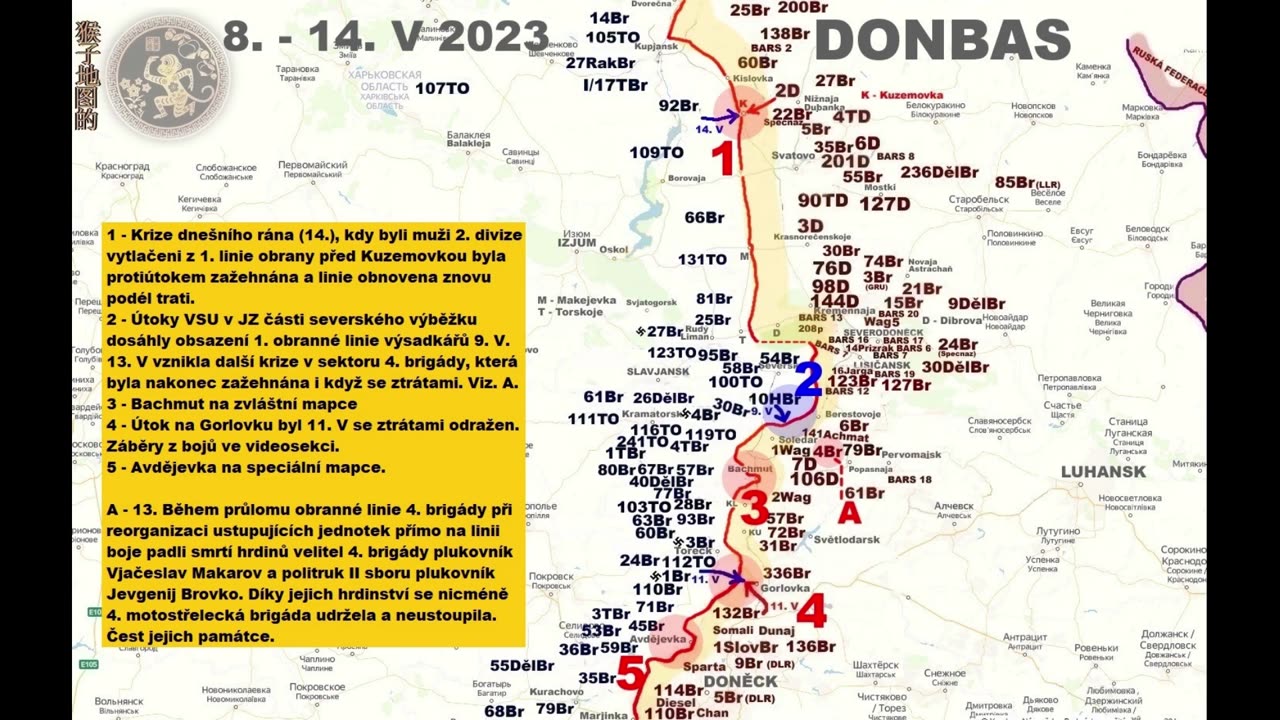 Ukrajina - Frontová svodka, 14. 5. 2023