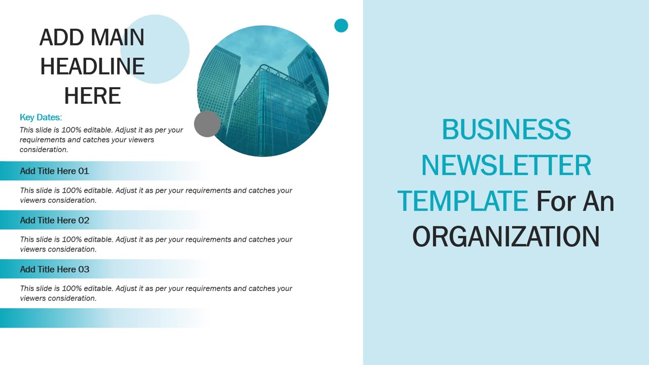 Business Newsletter Template for An Organization