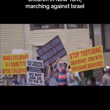 SATMAR JEWISH CHILDREN MARCHING AGAINST ISRAEL IN NEW YORK