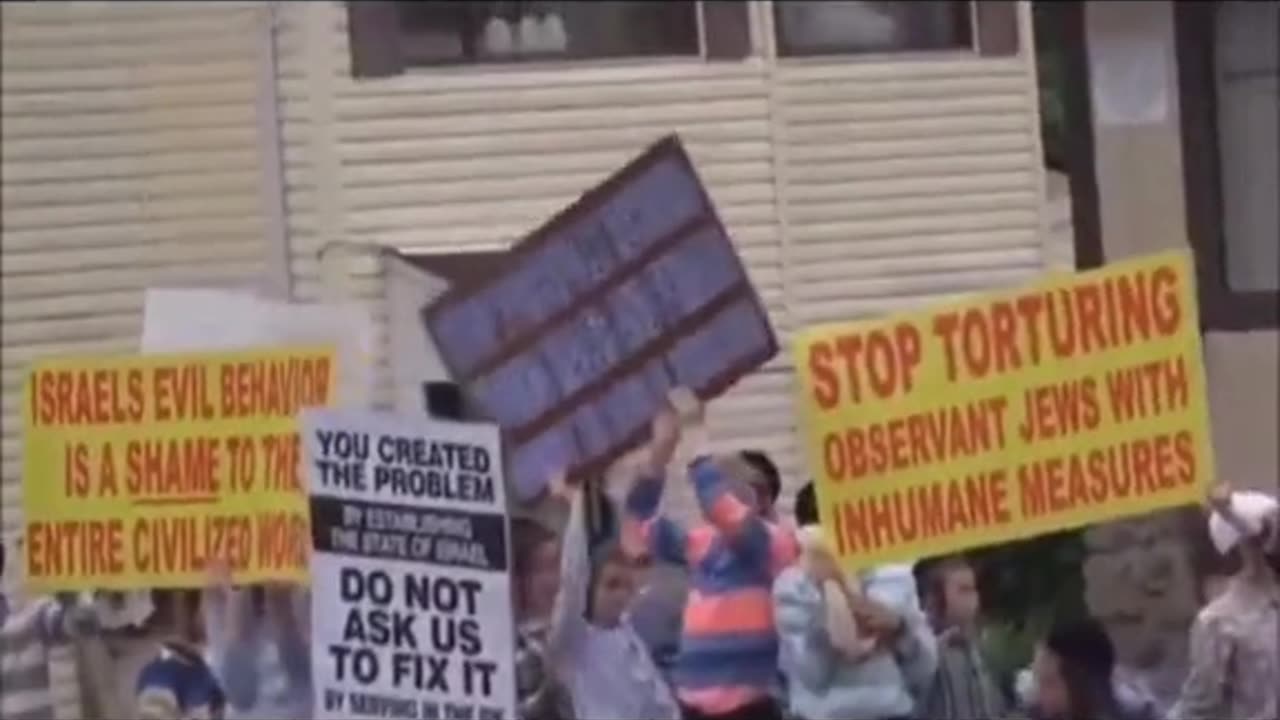 SATMAR JEWISH CHILDREN MARCHING AGAINST ISRAEL IN NEW YORK