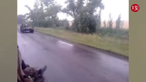 Footage of Ukrainian army going to the frontline with equipment and manpower
