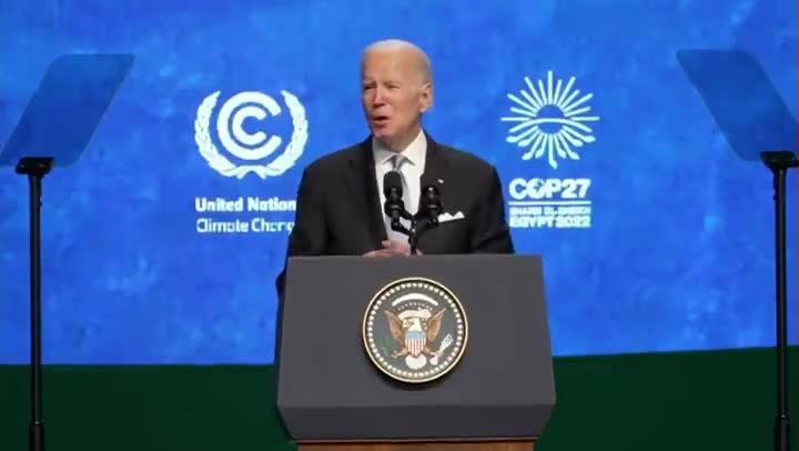 MUMBLIN' JOE: Biden Talks Climate at COP27, TOTALLY BOTCHES Quote