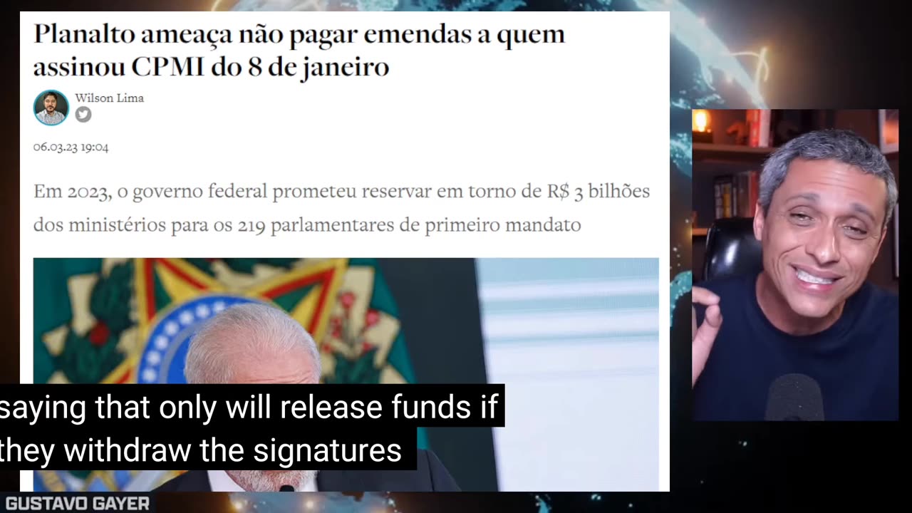 URGENT - LULA government offers 3 billion for parliamentarians to withdraw CPMI signatures