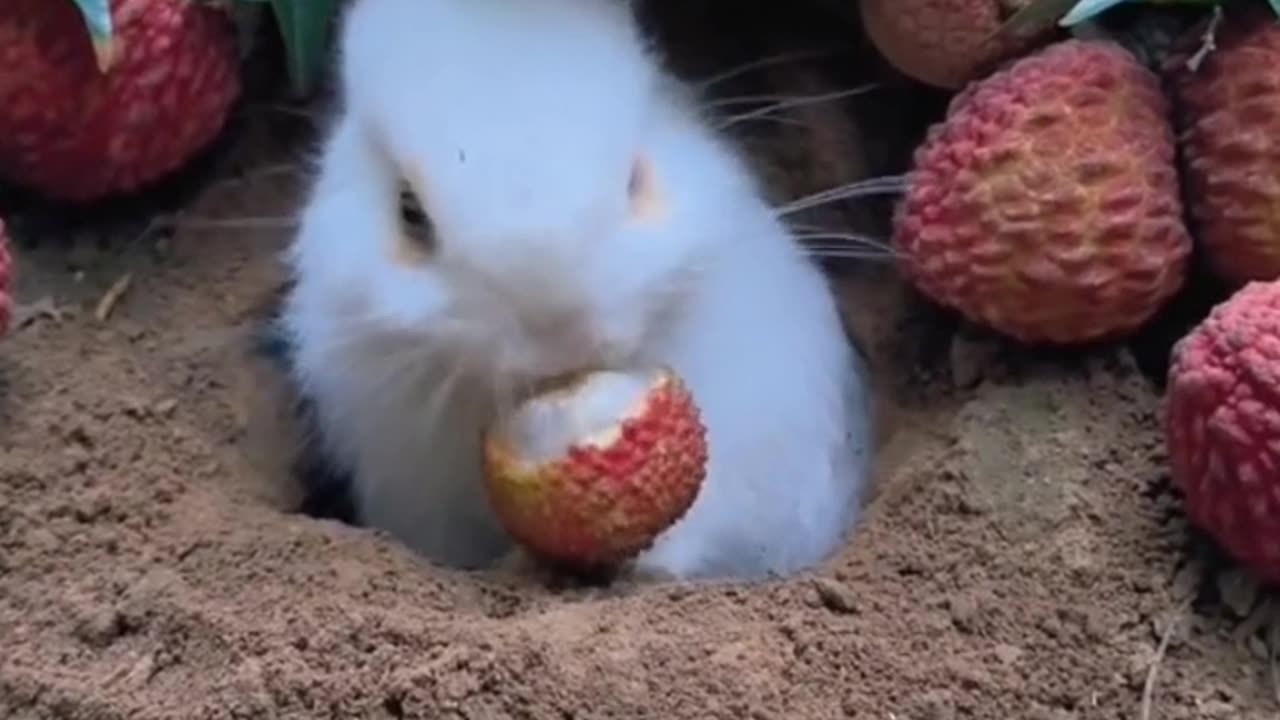 Rabbit eating