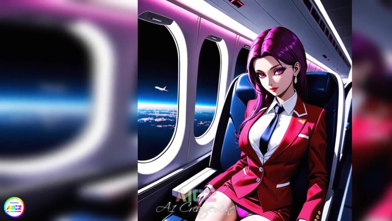 AI Anime Girl Lookbook: Stunning Airline Stewardess Outfit - Episode 05