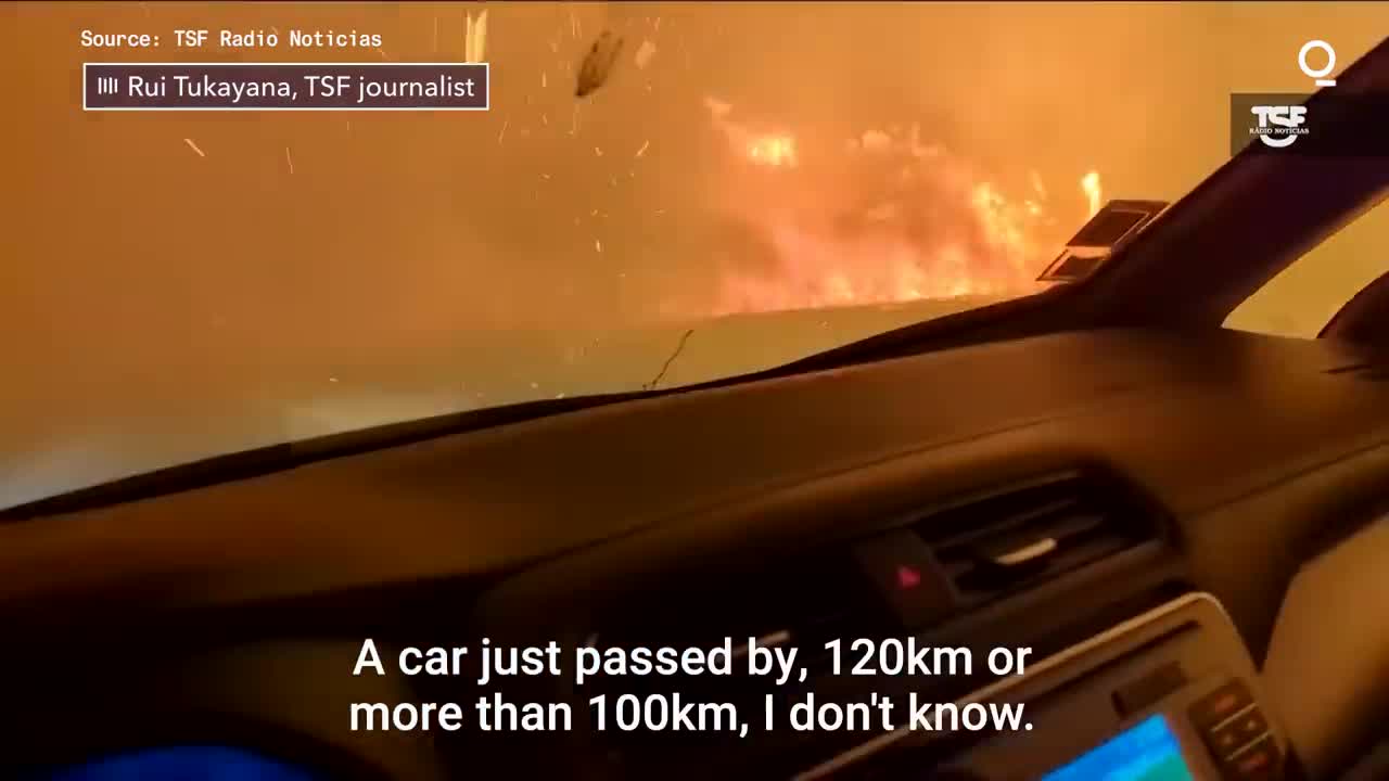 Reporter Almost Trapped by Wildfire in Portugal