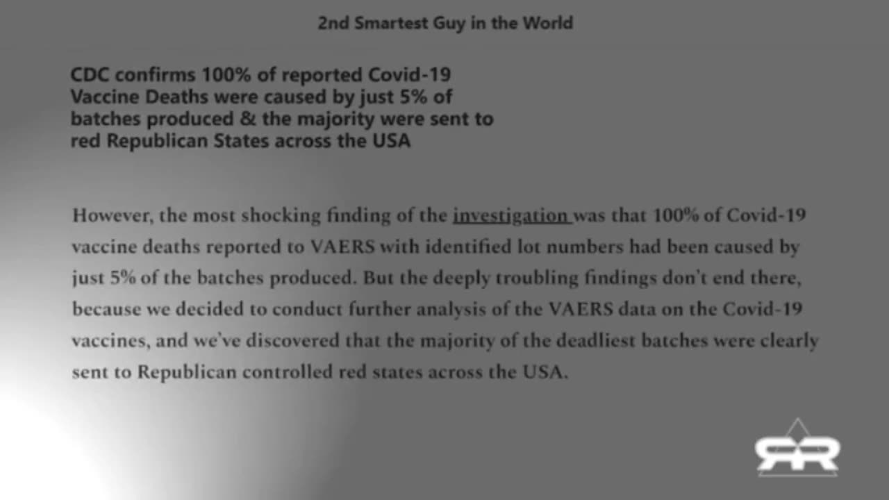 The CDC Confirms That the Majority of Fatal Covid Vaccines Were Knowingly Sent to Red States