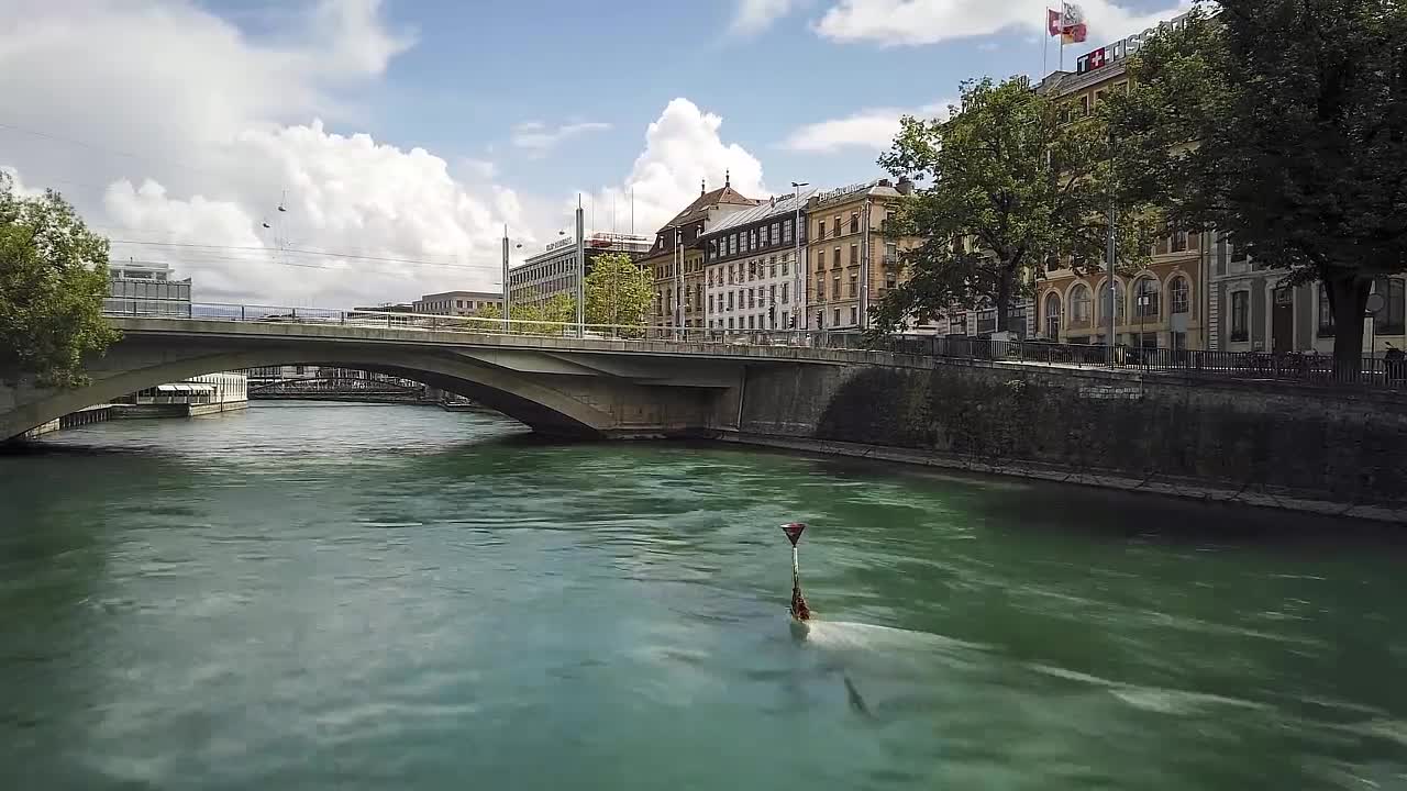 Bridge and water moving