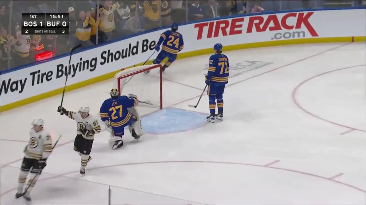 Pastrnak roofs a one-timer