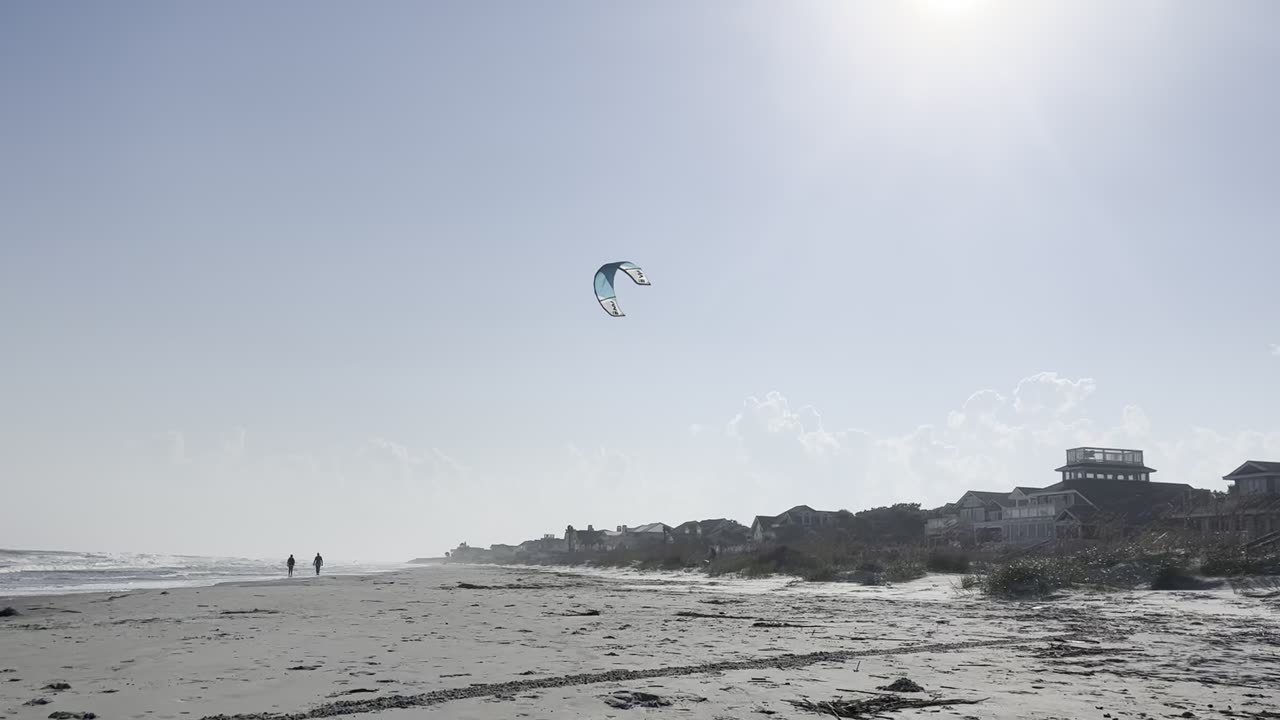 Kite surfing at Fripp