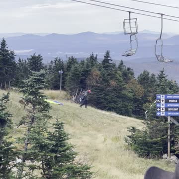 Jumping off the side of Cannon Mountain NH