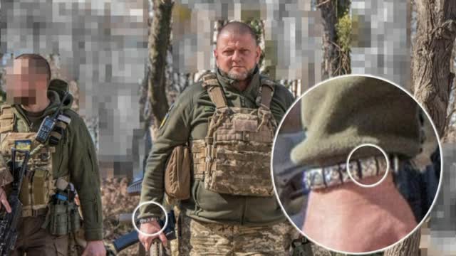 Swastika-ridden bracelet on the wrist of the Ukrainian Army's Commander-in-Chief (check link)