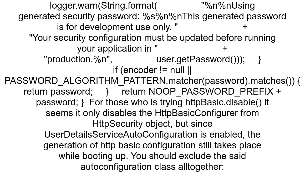 Disabling Basic Auth in Spring Boot 3