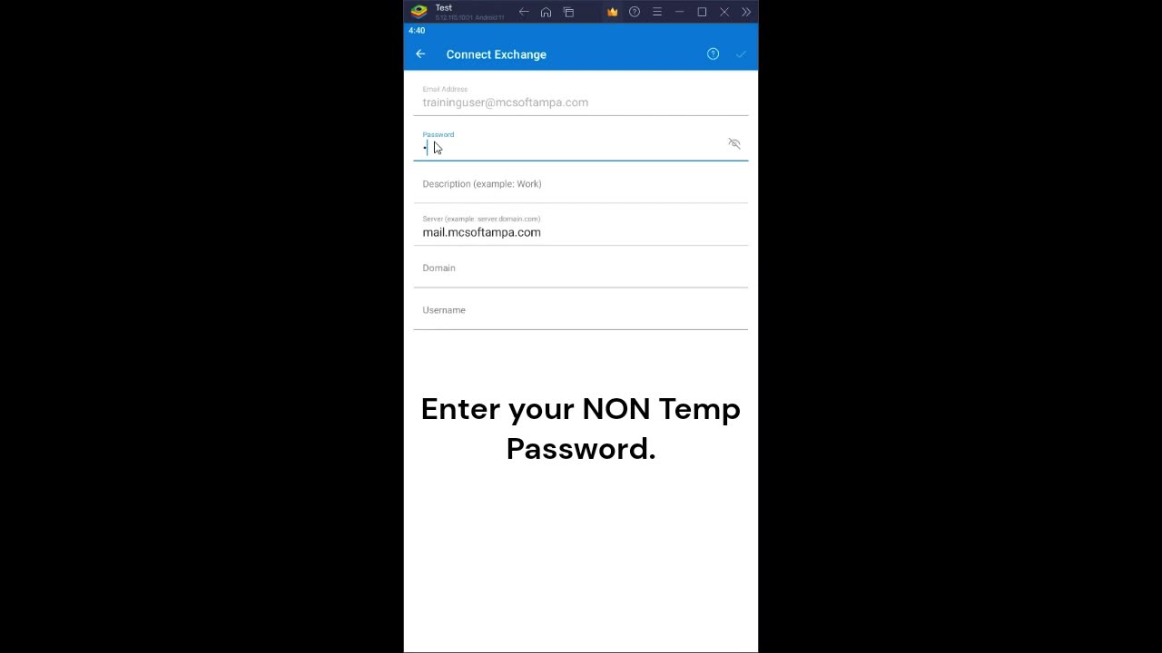 Setup Outlook app for MCS