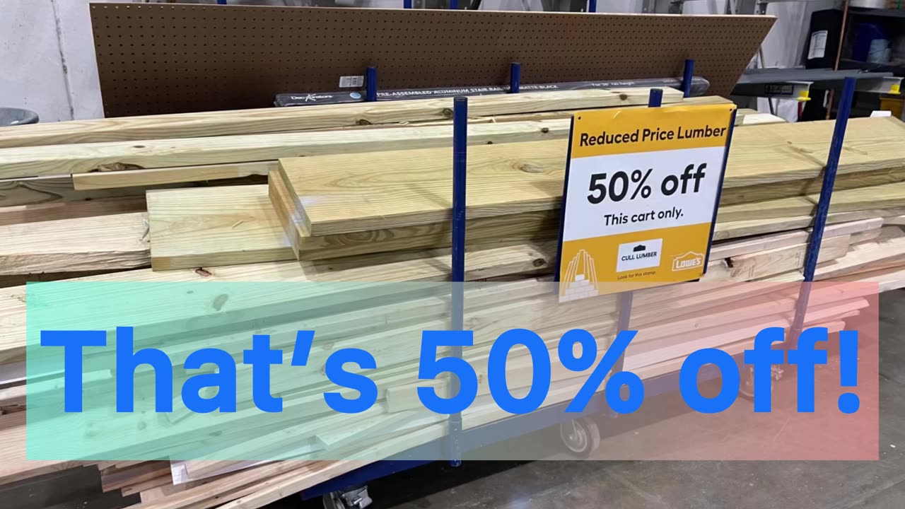 Only pay a fraction of the cost for lumber every time at Lowe’s or Home Depot