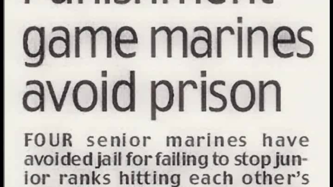 Punishment game marines avoid prison