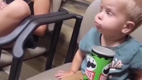 Can't Stop Laughing! Watch This Baby's Hilarious Reaction to Chips.