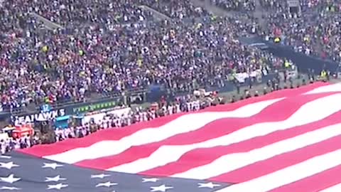 AMERICAN FLAGTAKES UPENTIRE FIELD