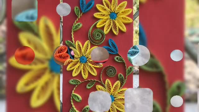 Paper Quilling flowers designs l Diy paper quilling art New Paper Quilling flower designs