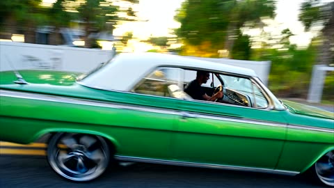 Green-Chevy-Impala-Video-Edit-Burn-out-