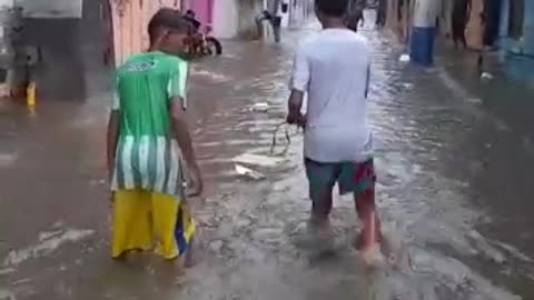 Calles inundadas en Cartagena