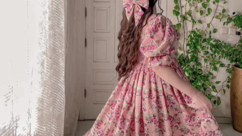 Floral prints long frocks ideas
