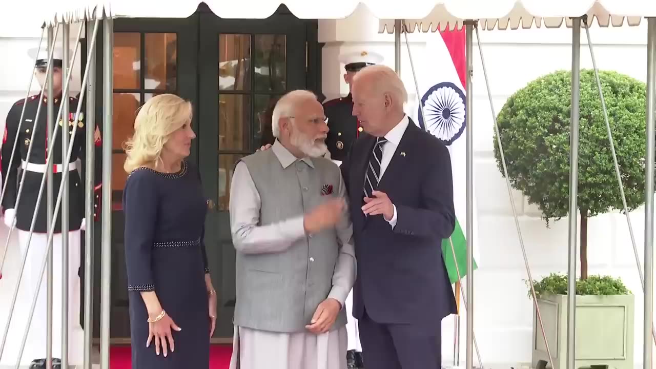 Biden and Modi Meet at White House to Discuss Key Issues.